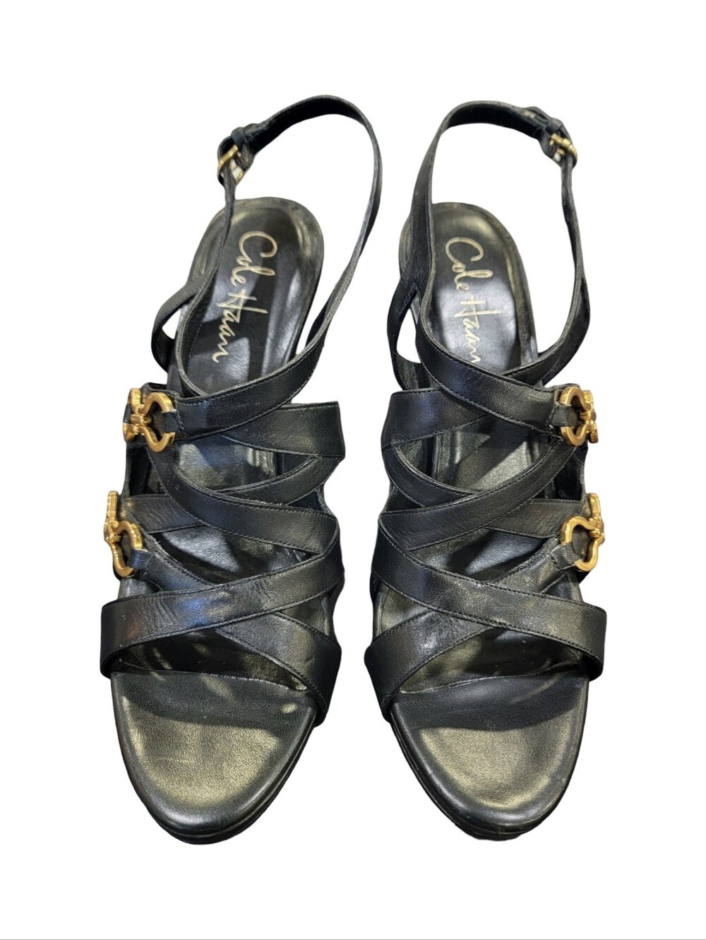 Cole Haan x Nike Air Black Leather Horsebit Slingback Heels Stiletto Women’s 8B - Picture 17 of 17